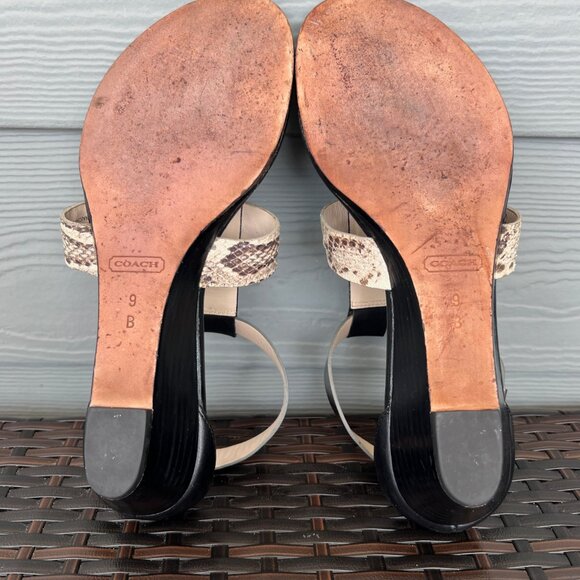 Coach Black Alligator Sandal Size 9 - Picture 3 of 8